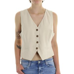 GILET IN VISCOSA MOTEL BEIGE